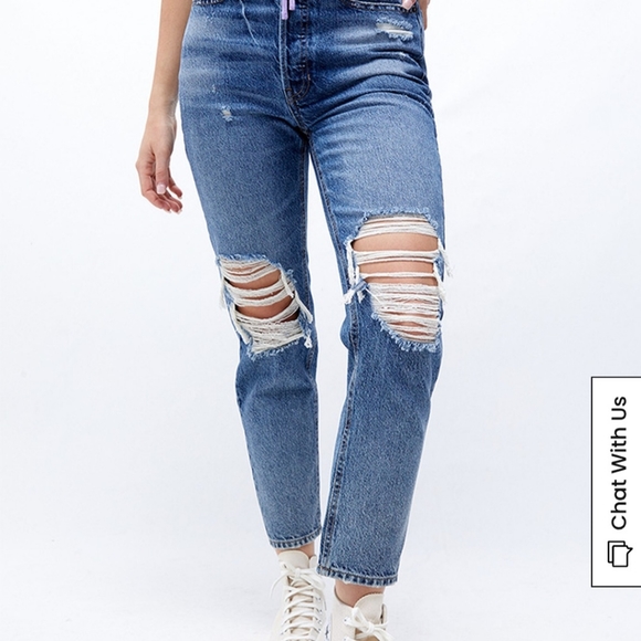 Pacsun Denim Ripped Jean Skinny Blue Size 23 - Picture 10 of 12